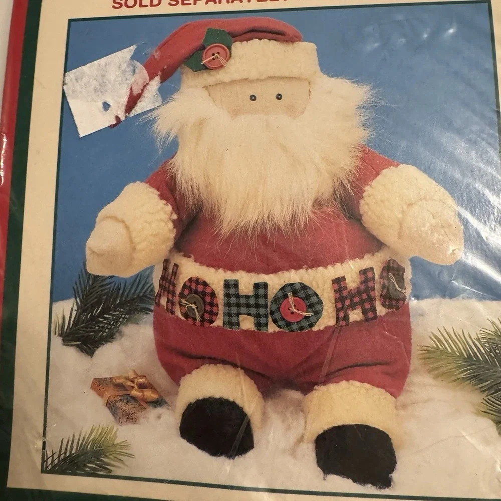 DanDee Homespun Creations Holiday Bean Bag‎ Craft Kit Santa NEW Country Cottage